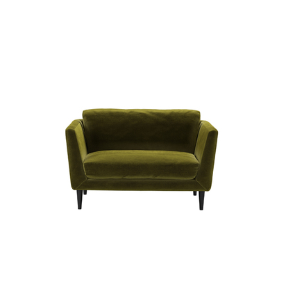 Holly Loveseat in Olive Cotton Matt Velvet