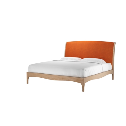Emilia Super King Bed in Paprika Smart Velvet