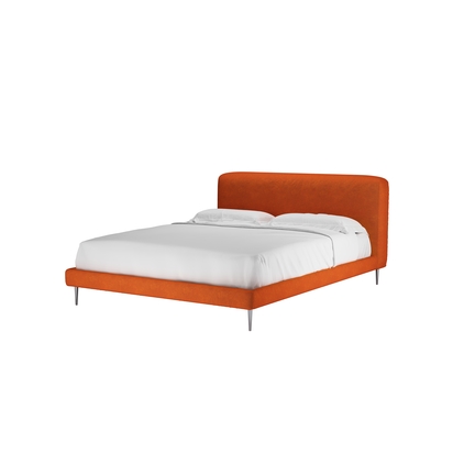 Lucy King Bed in Paprika Smart Velvet