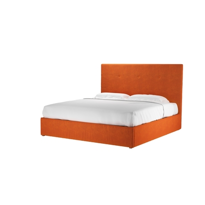 Avery 130cm Super King Ottoman Bed in Paprika Smart Velvet