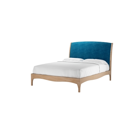 Emilia King Bed in Scuba Smart Velvet