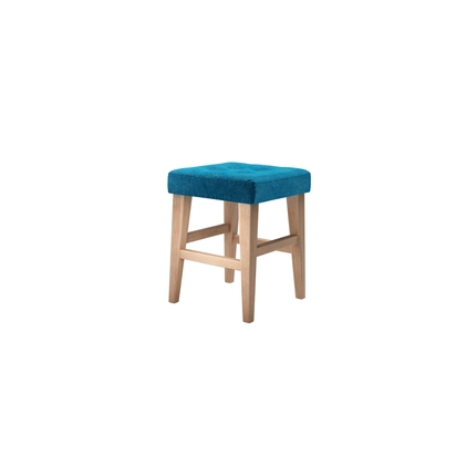 Buttons Short Stool in Scuba Smart Velvet