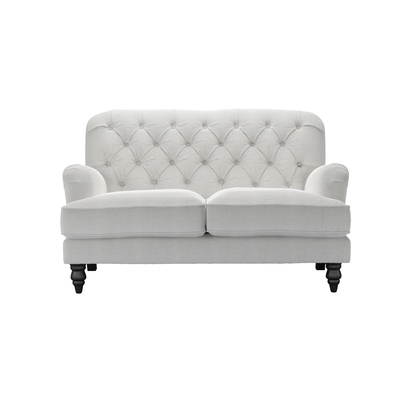 Snowdrop Button Back 2 Seat Sofa in Pumice House Basket Weave