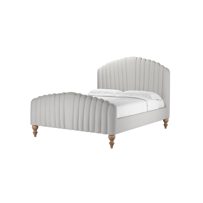 Bella King Bed in Alabaster Brushed Linen Cotton