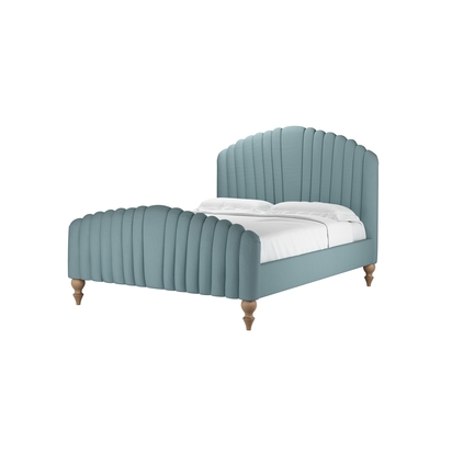 Bella King Bed in Lagoon Brushed Linen Cotton