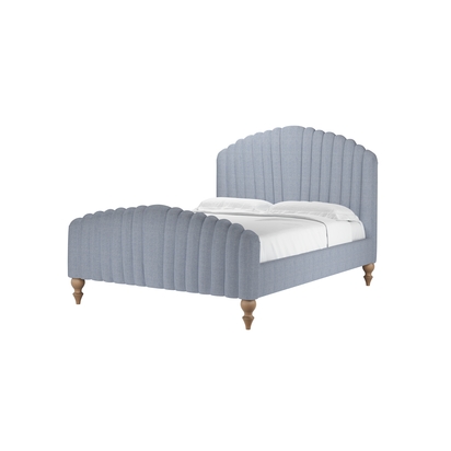 Bella King Bed in Uniform House Herringbone Weave