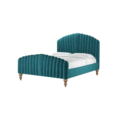 Bella King Bed in Neptune Smart Velvet