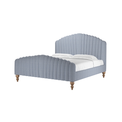 Bella Super King Bed in Uniform House Herringbone Weave