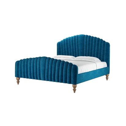 Bella Super King Bed in Scuba Smart Velvet