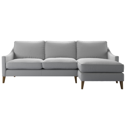Iggy Medium RHF Chaise Sofa in Graphite Smart Cotton