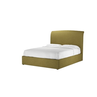 Thea King Ottoman Bed in Mossymere Norfolk Cotton