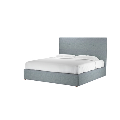 Avery 130cm Super King Ottoman Bed in Cornflower Silky Jacquard Weave
