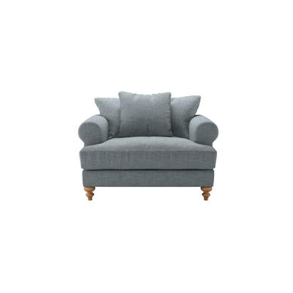 Teddy Loveseat in Cornflower Silky Jacquard Weave