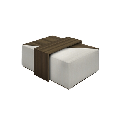 Astaire Modular Coffee Table Set Footstool in Clay House Herringbone Weave