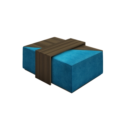 Astaire Modular Coffee Table Set Footstool in Scuba Smart Velvet