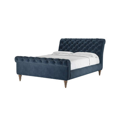 Knightsbridge King Bed in Portland blue Brushstroke