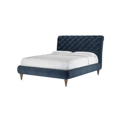 Knightsbridge without Footboard King Bed in Portland blue Brushstroke