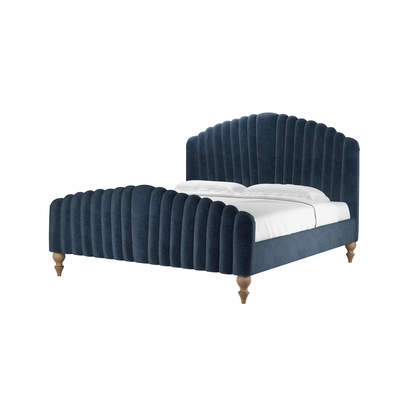 Bella Super King Bed in Portland blue Brushstroke