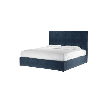 Avery 130cm Super King Ottoman Bed in Portland blue Brushstroke