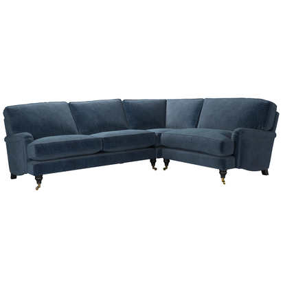 Bluebell LHF 2.5 Seat w RHF Loveseat in Portland blue Brushstroke