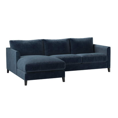 Izzy Small LHF Chaise Sofa in Portland blue Brushstroke