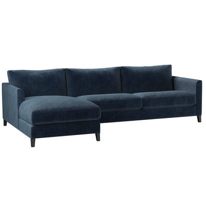 Izzy Large LHF Chaise Sofa in Portland blue Brushstroke
