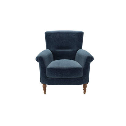 Alderney Armchair in Portland blue Brushstroke
