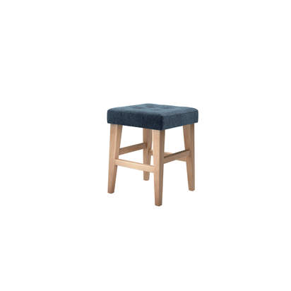 Buttons Short Stool in Portland blue Brushstroke