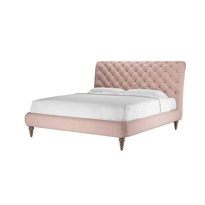 Knightsbridge without Footboard Super King Bed in Pavilion Pink Brushstroke