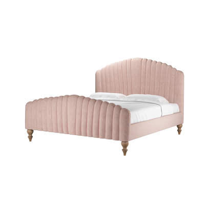 Bella Super King Bed in Pavilion Pink Brushstroke
