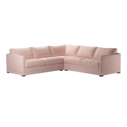 Aissa Medium Corner Sofa in Pavilion Pink Brushstroke
