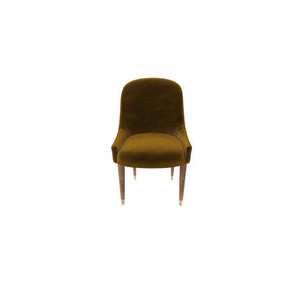 Arabella Dining Chair in Nefertiti Gold Cotton Matt Velvet