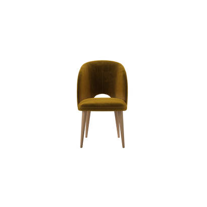 Darcy Dining Chair in Nefertiti Gold Cotton Matt Velvet