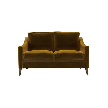 Iggy 2 Seat Sofa in Nefertiti Gold Cotton Matt Velvet