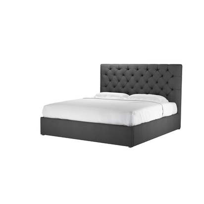 Rosalie 130cm Super King Ottoman Bed in Arctic Seal Easy Cotton