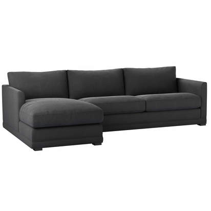Aissa Large LHF Chaise Storage Sofa in Arctic Seal Easy Cotton