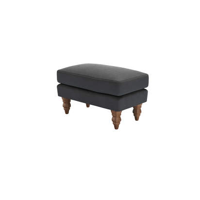 Isla Small Rectangular Footstool in Arctic Seal Easy Cotton
