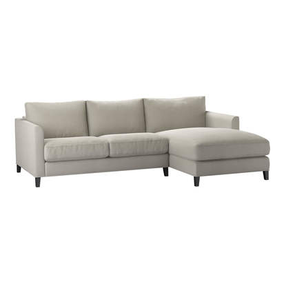 Izzy Small RHF Chaise Sofa in Stoneware Easy Cotton
