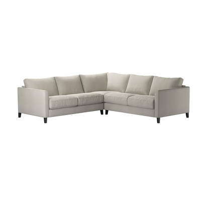 Izzy Small Corner Sofa in Stoneware Easy Cotton