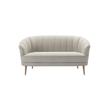 Harper 2 Seat Sofa in Stoneware Easy Cotton