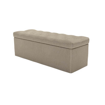 Valentin Storage Bench in Cashew Baylee Viscose Linen