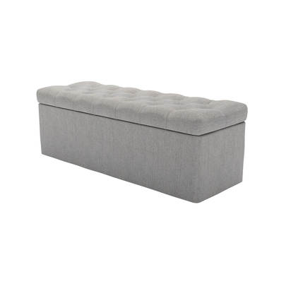 Valentin Storage Bench in Rye Baylee Viscose Linen