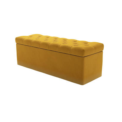 Valentin Storage Bench in Butterscotch Cotton Matt Velvet