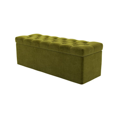 Valentin Storage Bench in Olive Cotton Matt Velvet