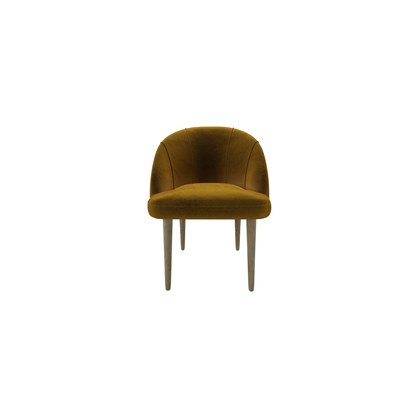 Piper Dining Chair in Nefertiti Gold Cotton Matt Velvet