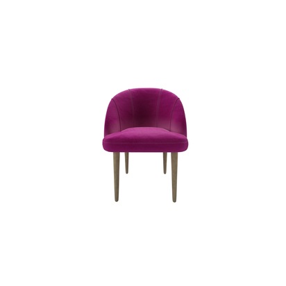 Piper Dining Chair in Peony Cotton Matt Velvet