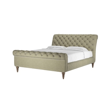 Knightsbridge Super King Bed in Palm Silky Jacquard Weave