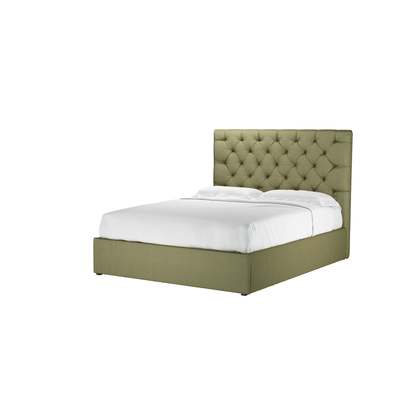 Rosalie 130cm King Ottoman Bed in Lichen Heathland Weave