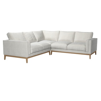 Costello (Plinth) Medium Corner Sofa in Shell Heathland Weave