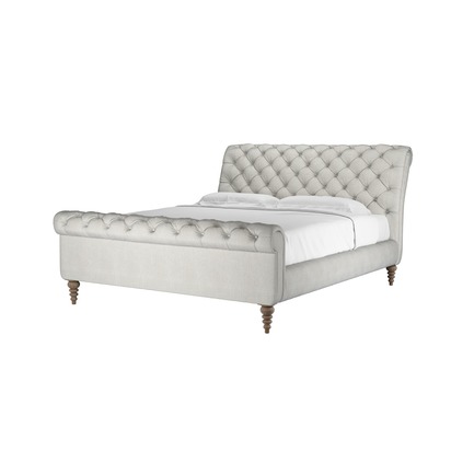 Knightsbridge Super King Bed in Shell Heathland Weave